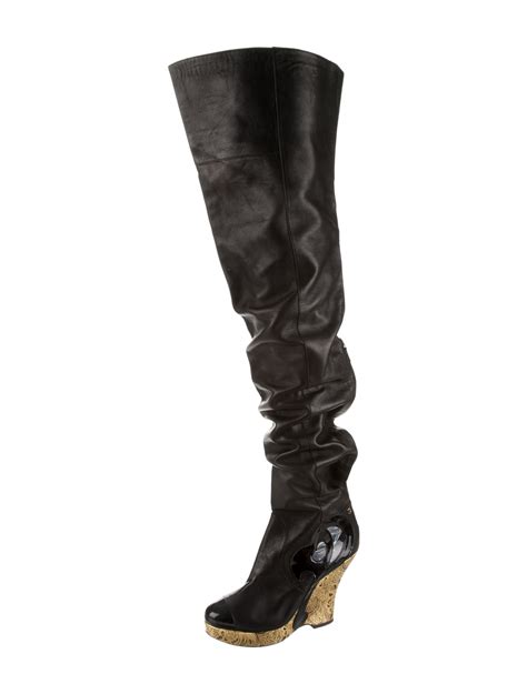 chanel thigh high boots 2016|chanel over the knee boots.